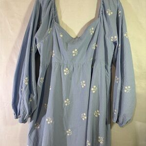 ARULA Light Blue Smocked Dress